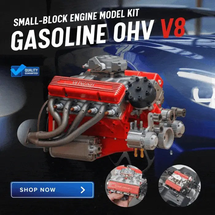 🎁 Warehouse Clearance🏆 10,000 Sold This Week✨ - Gasoline OHV V8 Small-block Engine Model Kits