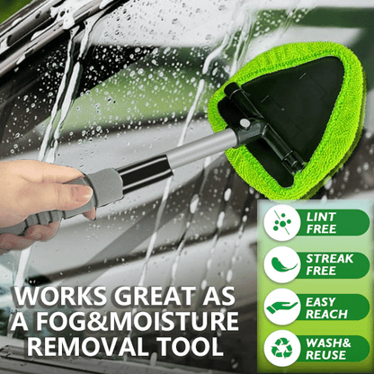 🔥Microfiber Windshield Cleaner with Extendable Handle