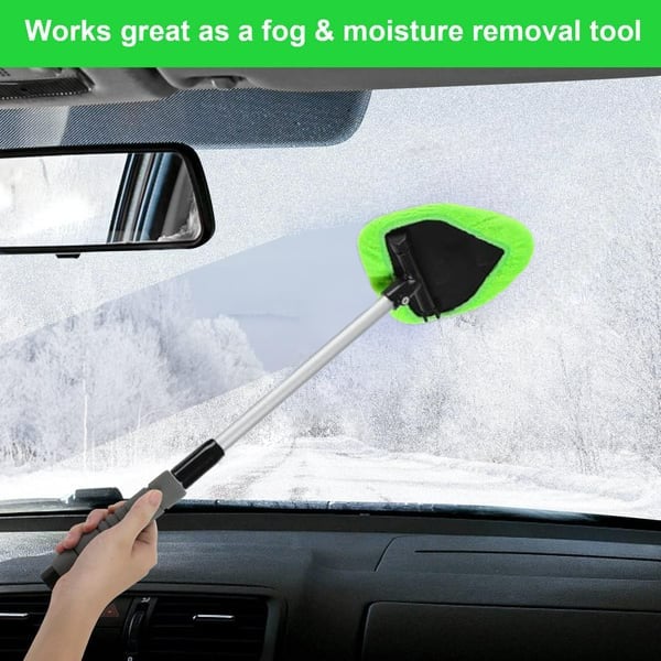 🔥Microfiber Windshield Cleaner with Extendable Handle