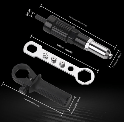 🔥Last Day 49% OFF- 🔥🎁  Professional Electric Rivet Gun Adapter Kit